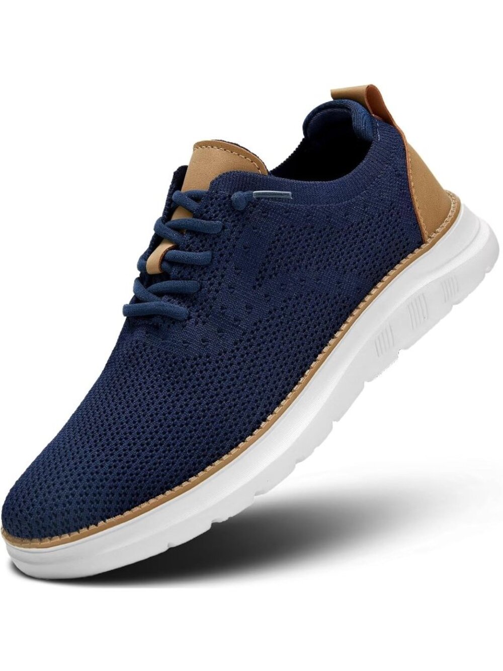 Men's Dark Blue Mesh Lightweight Casual Walking Driving Oxfords Sneakers Shoes